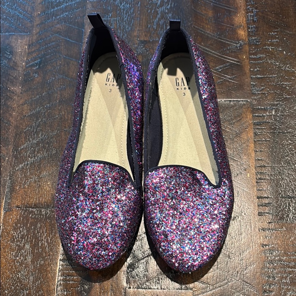 GAP Glitter Loafers Pink and Purple Flats